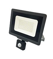 Прожектор светодиодный с датчиком движения Jazzway 5026940 PFL-C3 SENSOR 50Вт 6500К IP65 серый