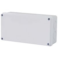 Коробка разветвительная STEKKER EBX31-03-65, 200*100*70 мм, 8 выбивных отверстий, IP65, светло-серая