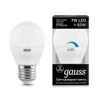 Светодиодная лампа Gauss 105102207-D LED Globe-dim E27 7W 4100К диммируемая