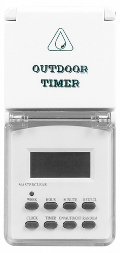 Розеточный таймер Feron 23206 TM23 3500W/16A IP44 недельный, электронный