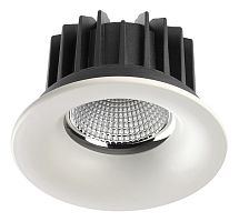 Встраиваемый светильник Novotech Drum 357603 20W 3000K 1400Lm белый d125(110) IP44
