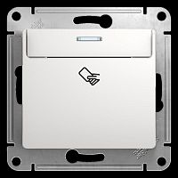 Выключатель карточный 1-кл. 1мод. СП Glossa 10А IP20 (сх. 6) механизм бел. SchE GSL000169