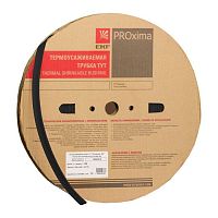 Трубка термоусадочная ТУТ нг 6/3 черн. (уп.100м) EKF tut-6-b