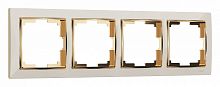 Рамка на 4 поста Werkel Snabb (слоновая кость/золото) W0041932 Snabb (слоновая кость/золото)