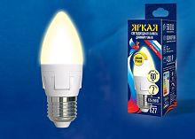 Лампа светодиодная Uniel Яркая Dim E27 7Вт 3000K LED-C37 7W/3000K/E27/FR/DIM PLP01WH картон