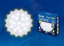 Лампа светодиодная Uniel  GX53 7Вт 3000, 4000K LED-GX53-7W/4000K+3000K/GX53/PR PLB02WH