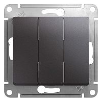 Механизм выключателя 3-кл. СП Glossa 10А IP20 (сх. 3) 10AX графит SE GSL001331