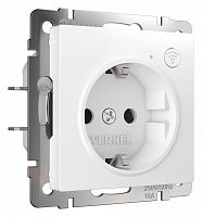 Розетка с заземлением и шторками, без рамки с Wi-Fi Werkel белый W1171601