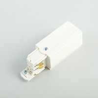 Подвод питания трехфазный для шинопровода левый Feron 41073 PRO-0431/PRO-043112-3-RUS белый