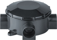 Коробка распаячная открытого монтажа Navigator 93 760 NSS-DB-70-35-BL трехрожковая черн.