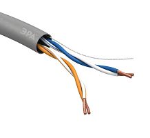 Кабель витая пара U/UTP 2х2х24 AWG Cat5e CU PVC (м) ЭРА Б0044428