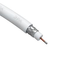 Кабель коаксиальный RG-6U CCS/(оплетка Al 48%) PVC 75Ом бел. SIMPLE (м) Эра Б0044596