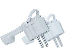 Вилка Navigator 61 365 NCA-PL06-16A-E-WH плоская с/з белая