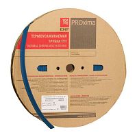Трубка термоусадочная ТУТ нг 8/4 син. (уп.100м) EKF tut-8-g