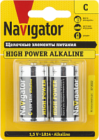 Элемент питания Navigator 94 754 NBT-NE-LR14-BP2 (цена за блистер)