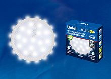 Лампа светодиодная Uniel  GX53 7Вт 4000K LED-GX53-7W/4000K+4000K/GX53/PR PLB02WH